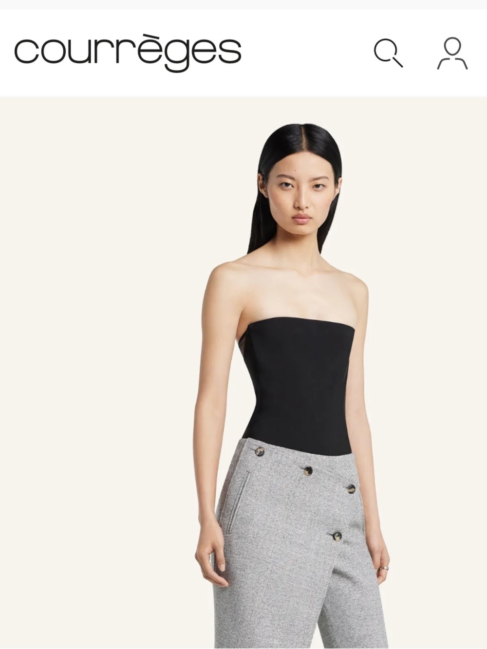 Courreges 🎬 Bustier Lingerie Jersey Bodysuit